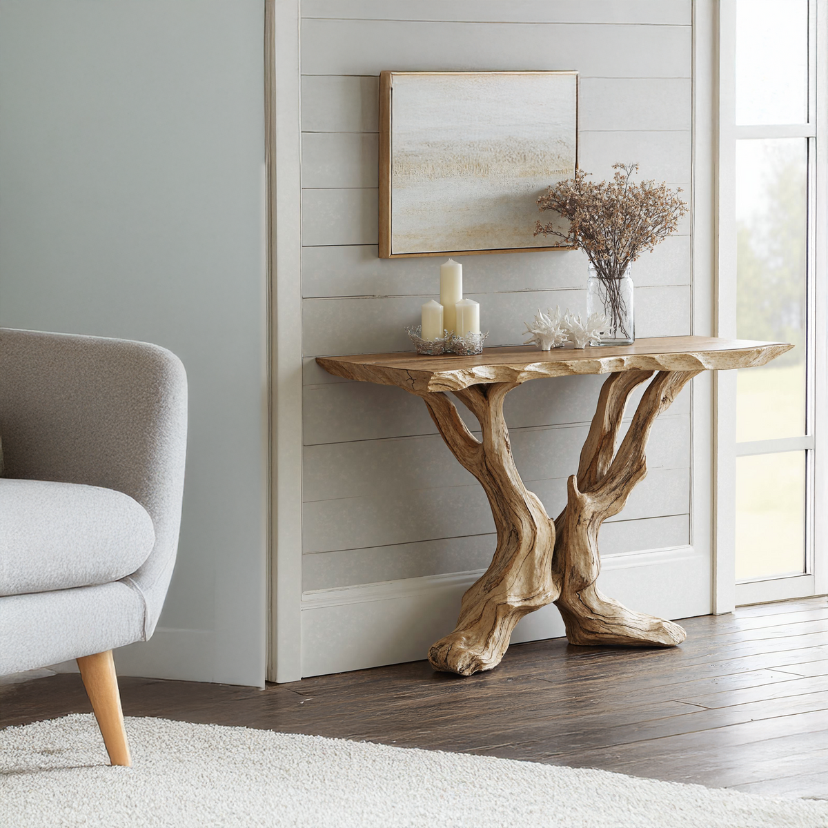 Live Edge Side Table Handcrafted For Vintage Interiors SILDTCS034