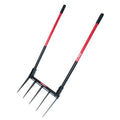 Bully Tools Broadfork With 2 Fiberglass Handles, 20-Inch x 11-Inch Head, 5 Steel Tines - 92627