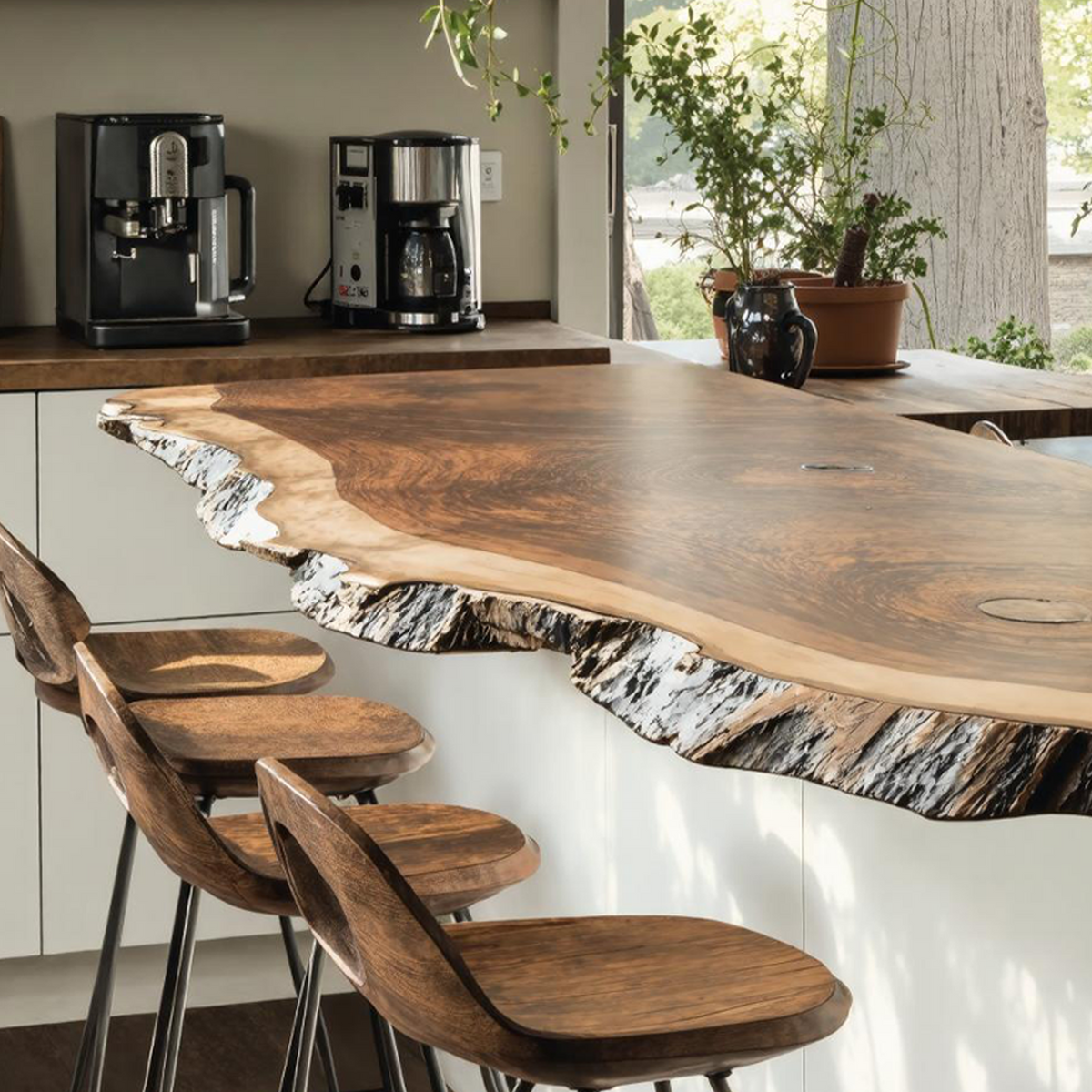 Farmhouse Wooden Kitchen Countertop For Beautiful Kitchen Ambiance SILDTKCT011
