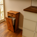 Handcrafted Tilt Out Trash Can Furniture For Kitchen Storage SILDTTRB003