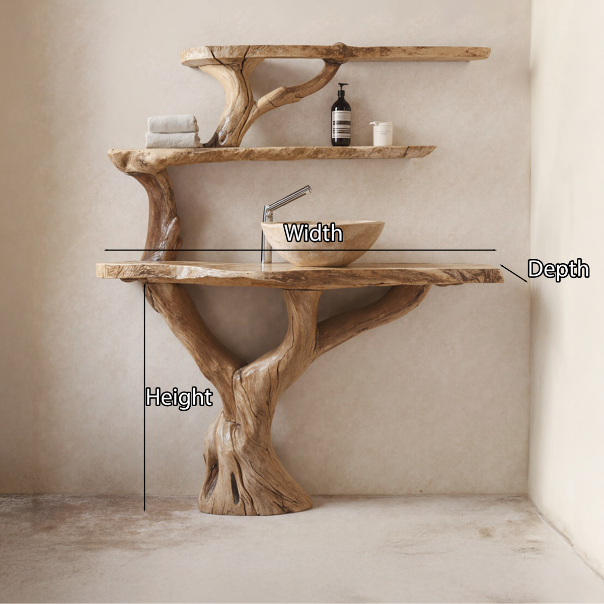 Live Edge Vanity Bathroom SILDTBRV009