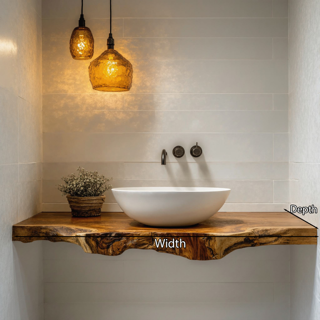 Handcrafted Live Edge Bathroom Vanity Furniture Decor SILDTBRV230