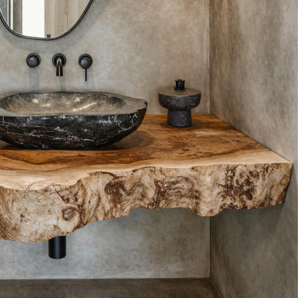 Farmhouse Style Floating Vanity Shelf For Cozy Bathrooms SILDTBRV126