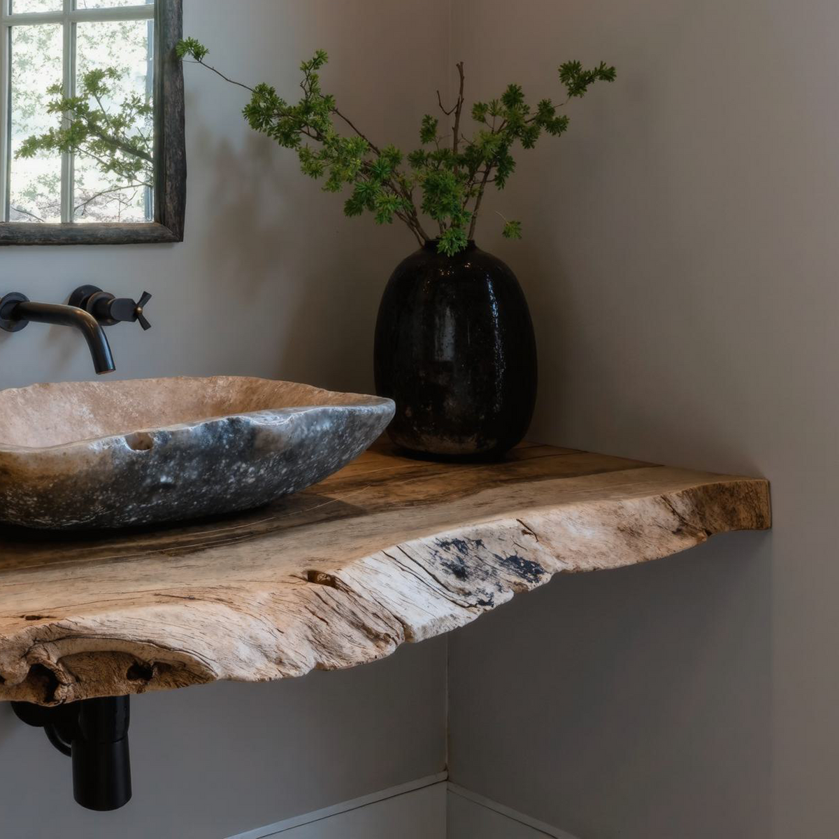 Farmhouse Bathroom Vanity Floating Shelf For Rustic Bathroom Decor SILDTBRV115