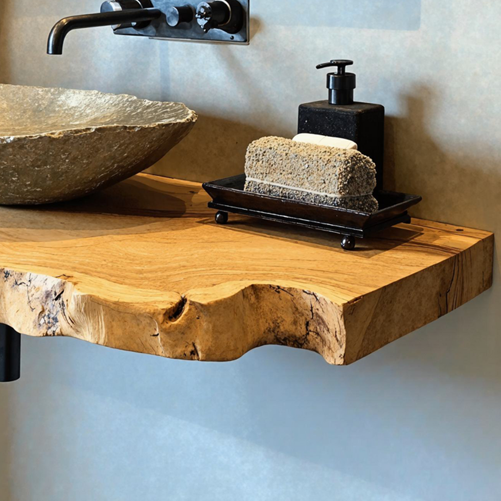 Floating Wood Bathroom Shelf SILDTBRV033