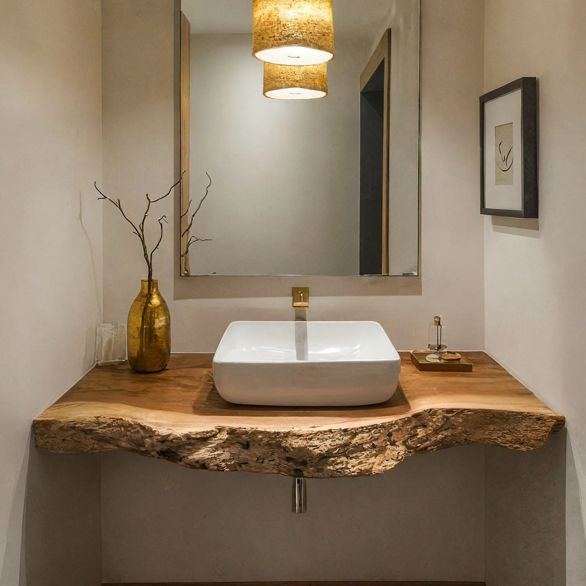 Handcrafted Wooden Vanity For Bathroom Furniture SILDTBRV193