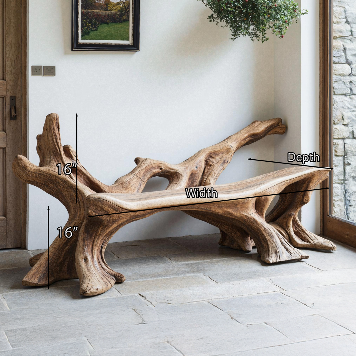 Handcrafted Wooden Bench Outdoor Seating For Durable Patios SILDTTNBRB012