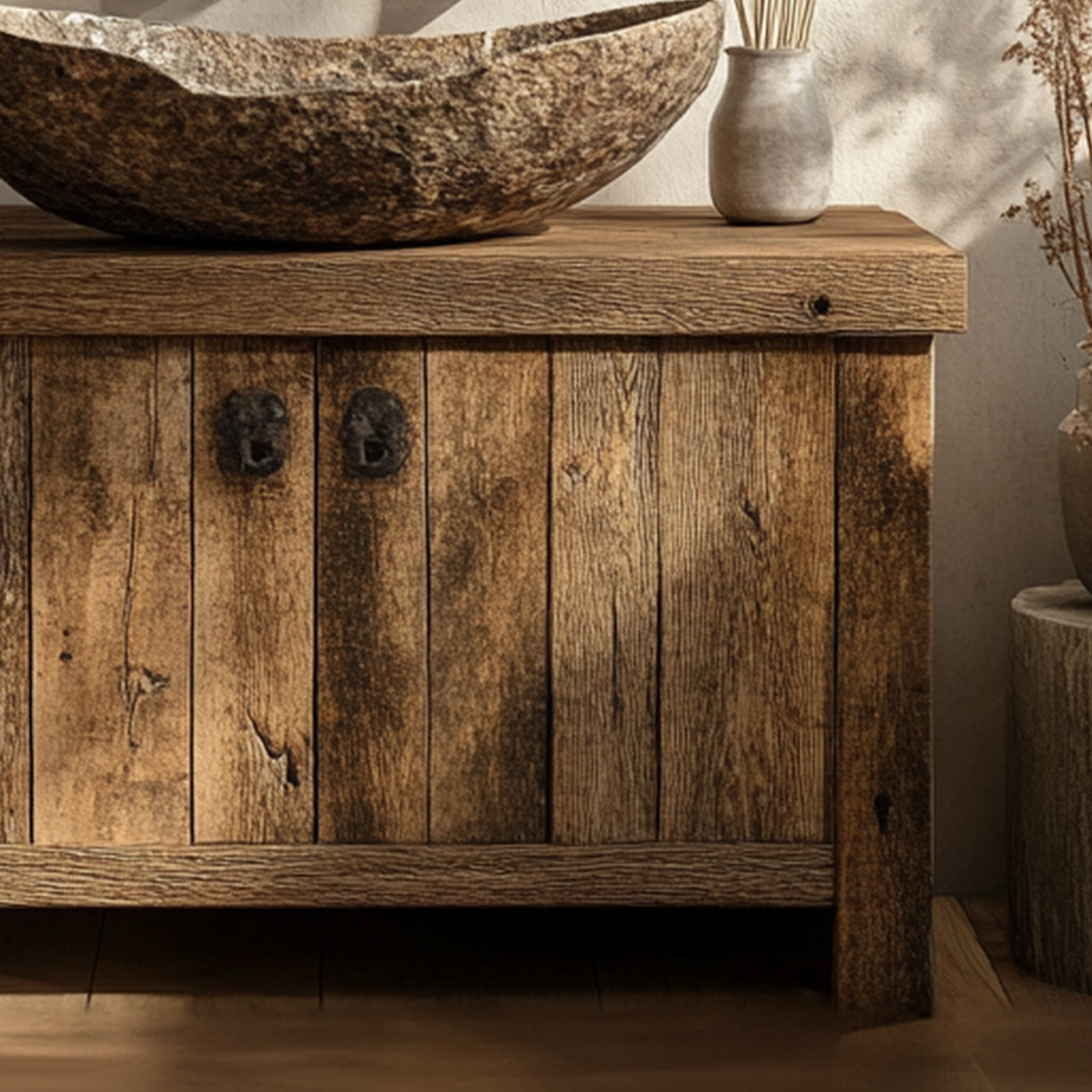 Bathroom Rustic Vanity Reclaimed Wood Home Decor Christmas Gift SINLBRV027