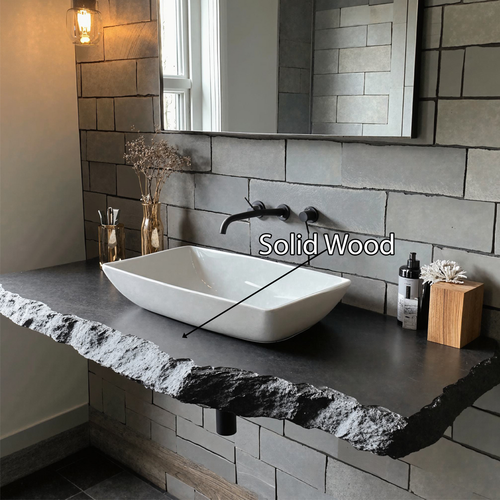 Live Edge Natural Bathroom Vanity SILDTBRV024
