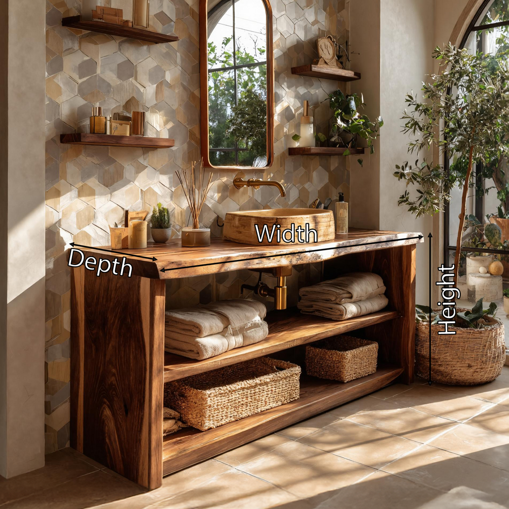 Mid Century Bathroom Vanity For Modern Interior Look SILDTTRBRV048