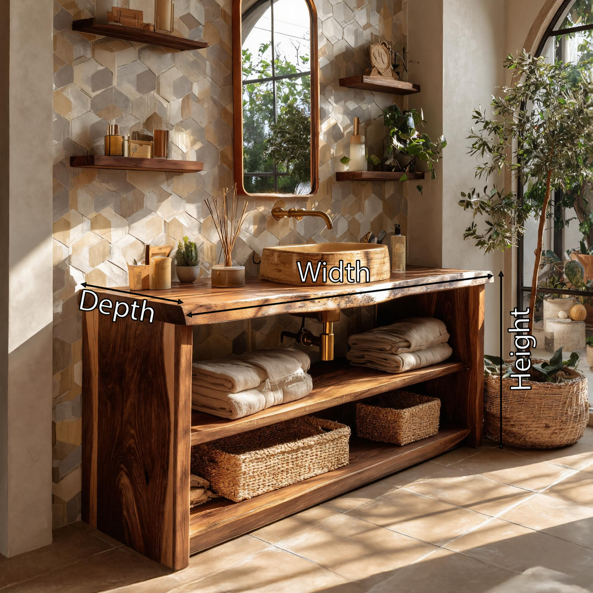 Mid Century Bathroom Vanity For Modern Interior Look SILDTTRBRV048