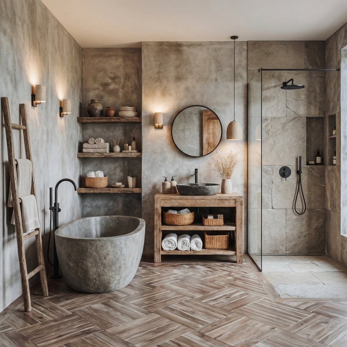 Custom Wood Vanity Bathroom SINLBRV026