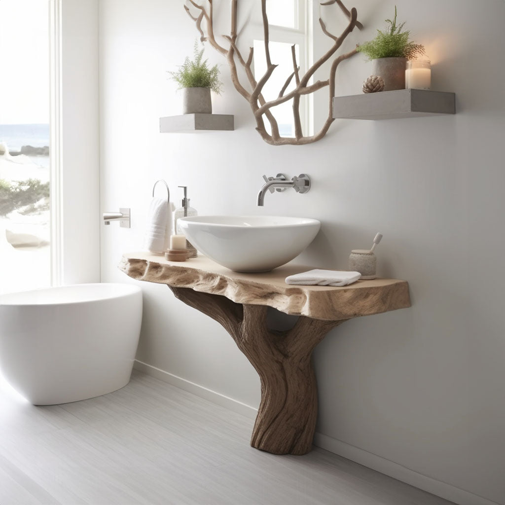 Handcrafted Counter Bathroom Vanity SILDTBRV017