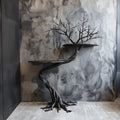 Handmade Wild Mulberry Wood Tree Shelf For Elegant Living Rooms SINLTB015