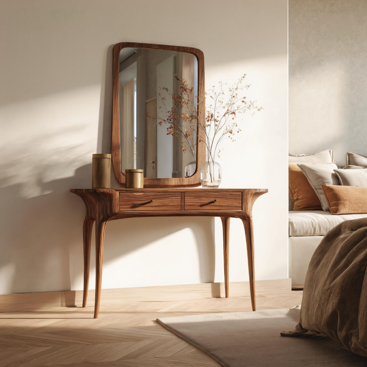 Elegant Handmade Vanity Table With Drawers For Bedroom SITHTTMV017