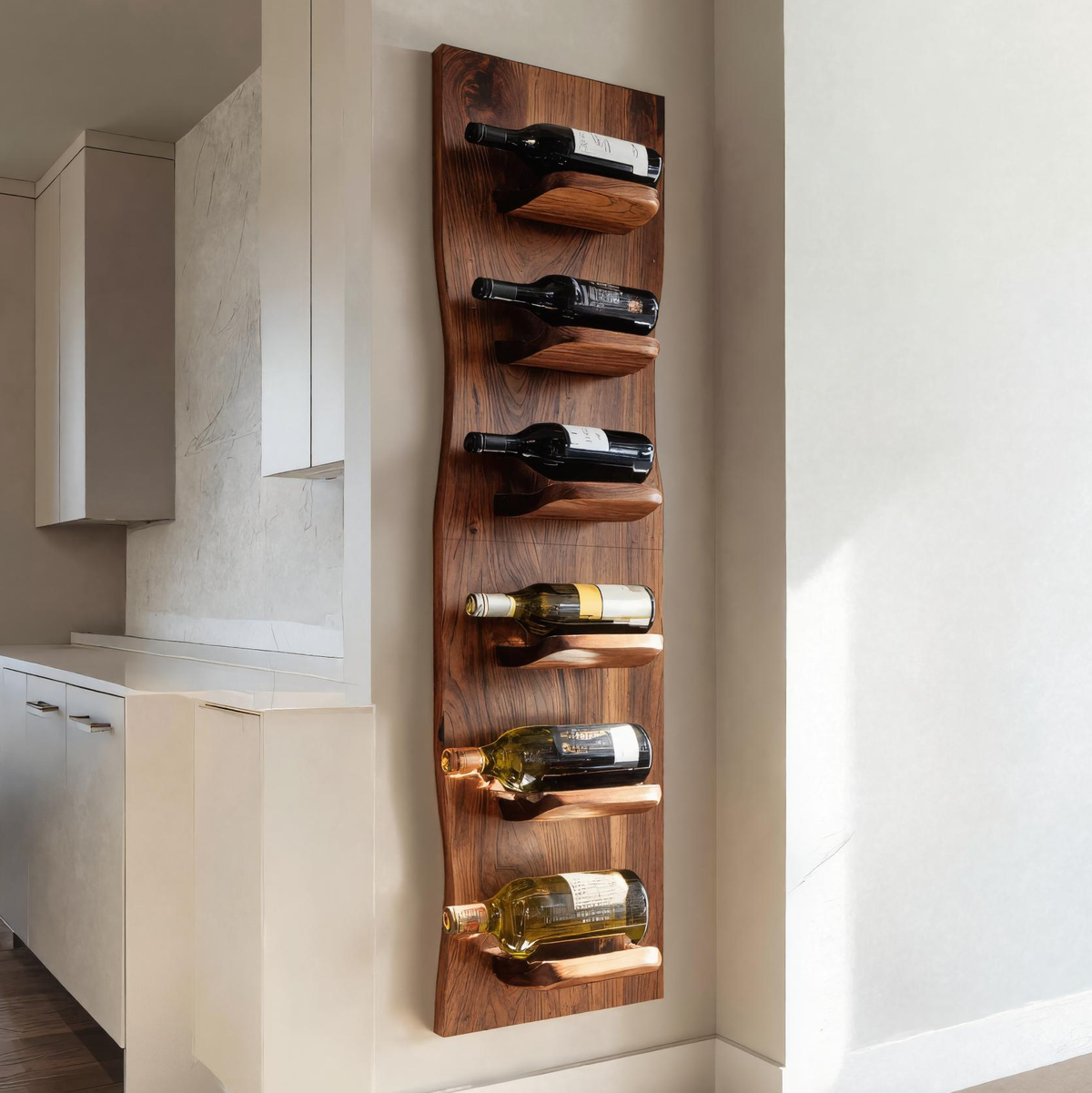 Handcrafted Wall Mounted Wine Rack For Kitchen Decor RTTHTTWH001