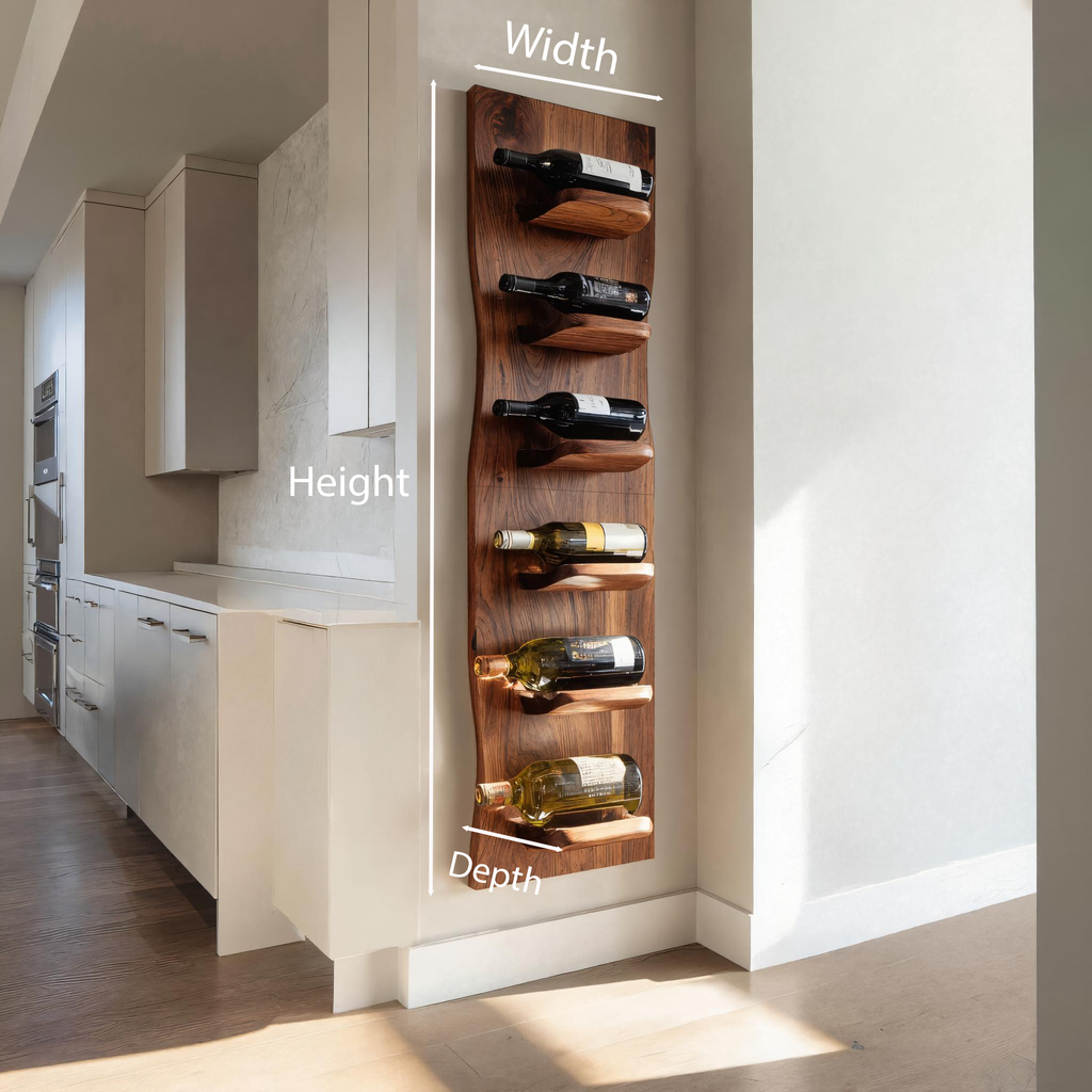 Handcrafted Wall Mounted Wine Rack For Kitchen Decor RTTHTTWH001