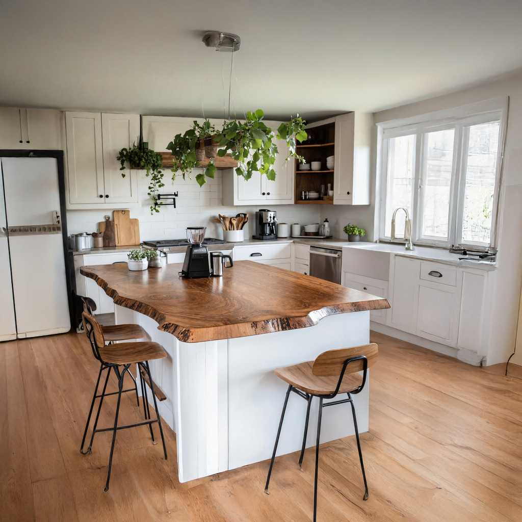 Farmhouse Wooden Kitchen Countertop For Functional Furniture Decor SILDTKCT003