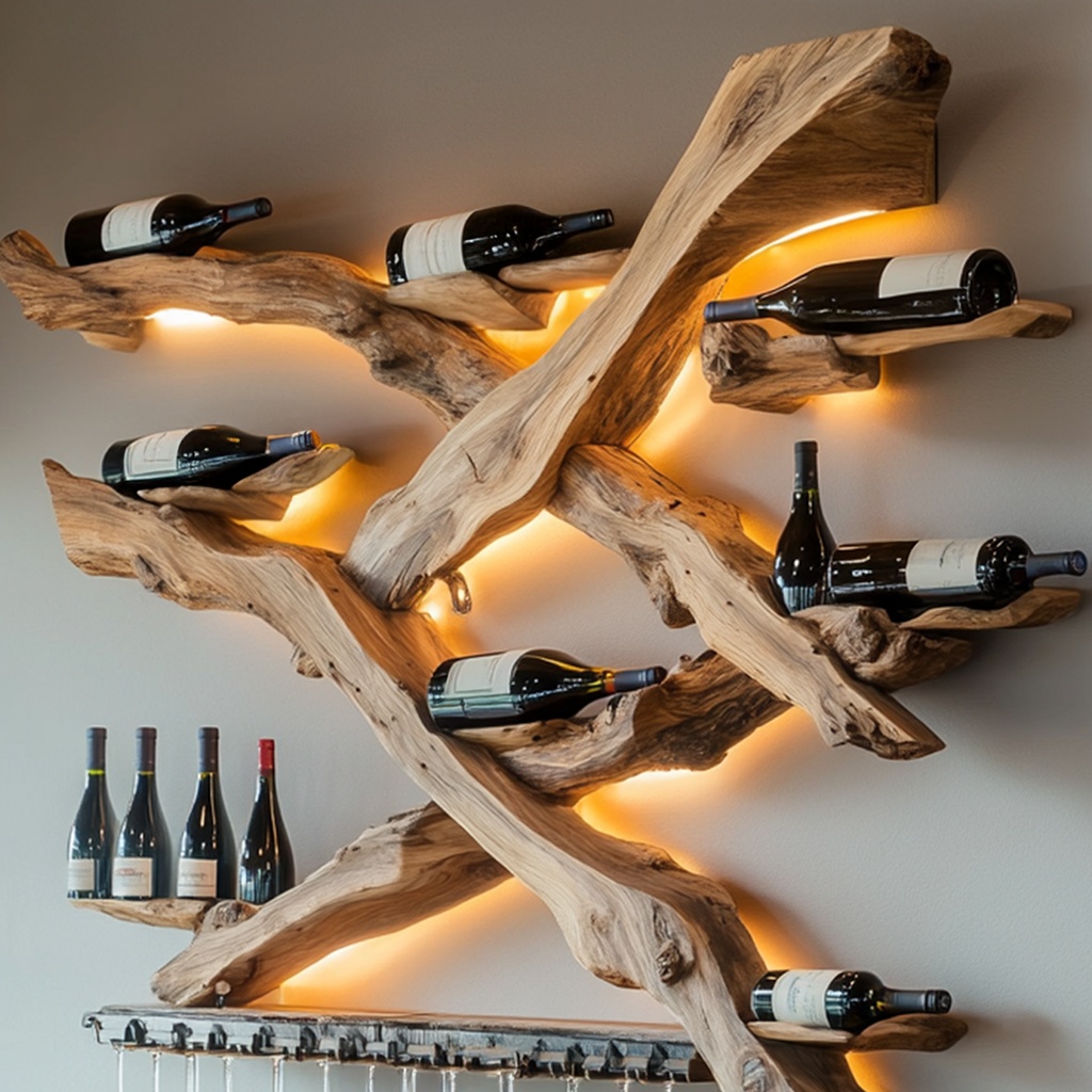 Handcrafted Wine Holder For Furniture Stylish Storage SILDTTRWH015