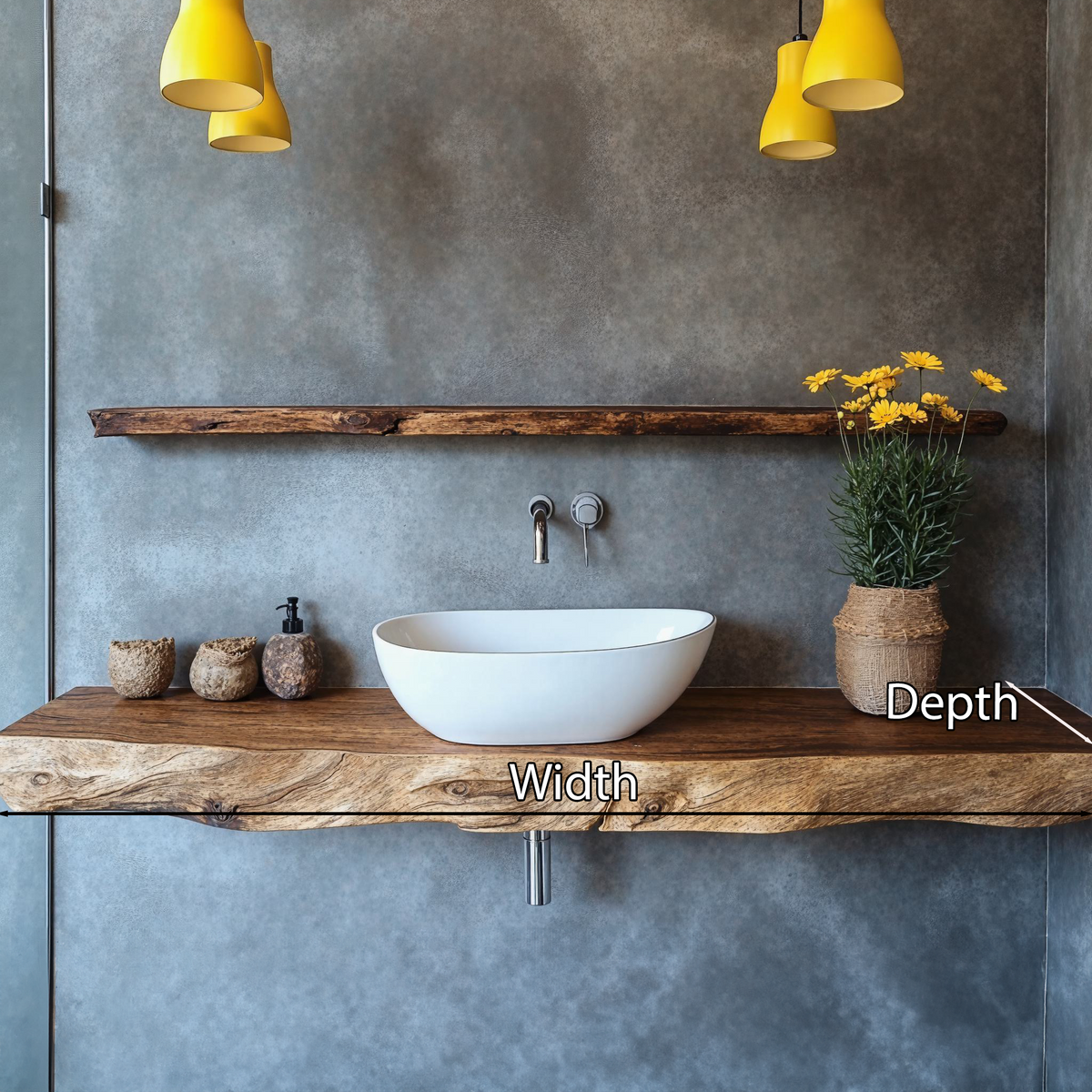 Handcrafted Wooden Vanity Bespoke Bathroom Piece SILDTBRV223