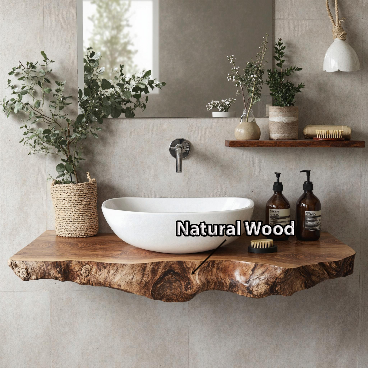 Handcrafted Floating Shelf For Bathroom Vanity Storage SILDTBRV178