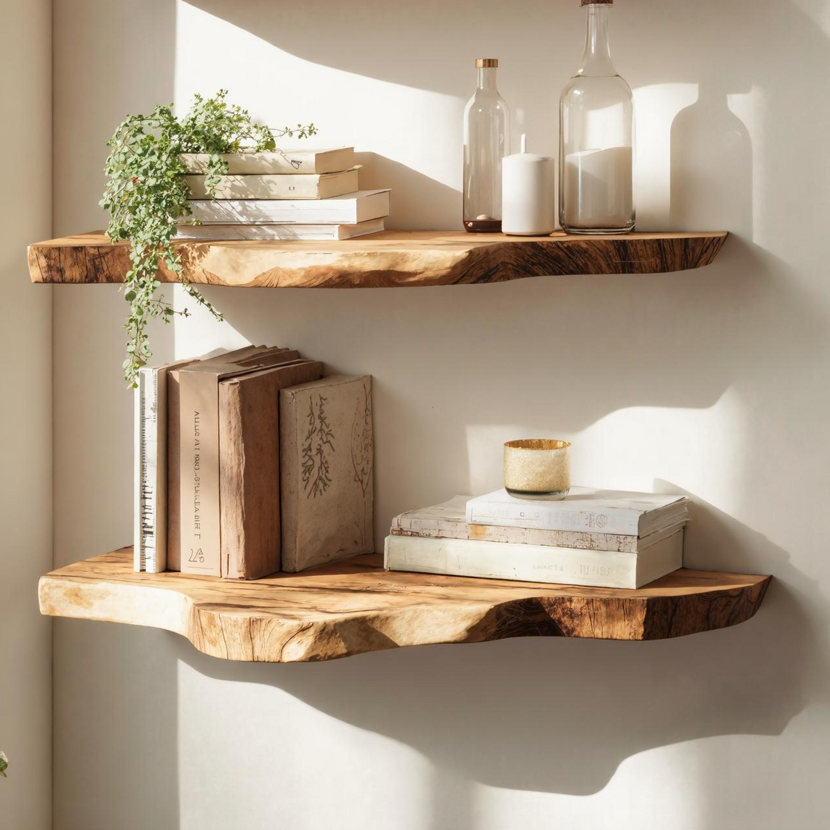 Handcrafted Live Edge Floating Bookshelf Furniture Decor SILDTFL157