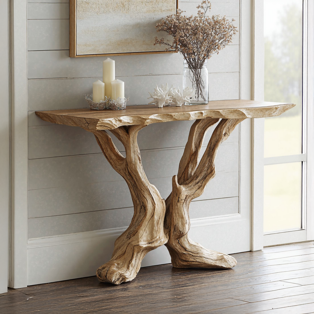 Live Edge Side Table Handcrafted For Vintage Interiors SILDTCS034