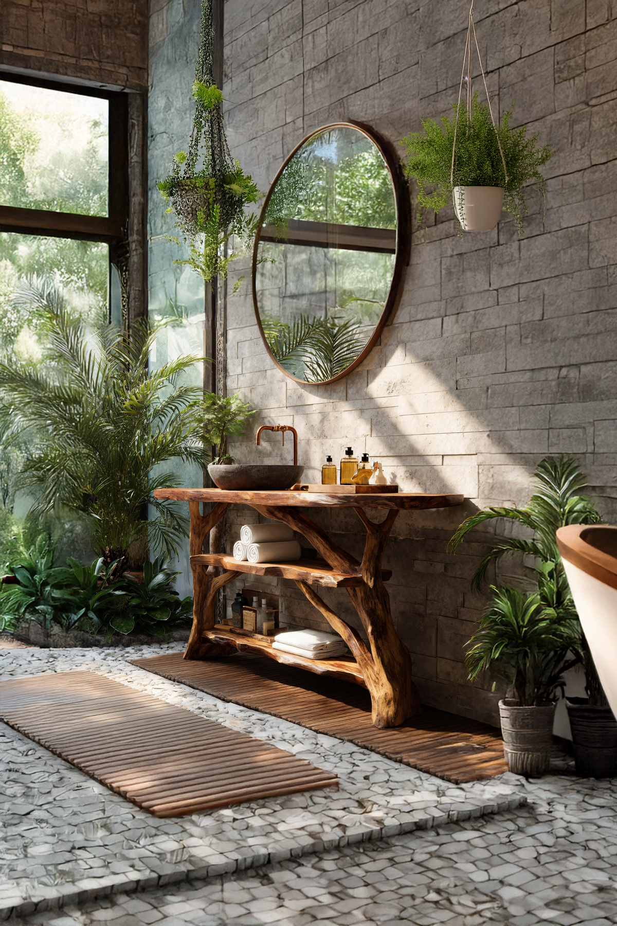 Handcrafted Live Edge Bathroom Vanity For Unique Bathroom Decor SILDTTNBRV030