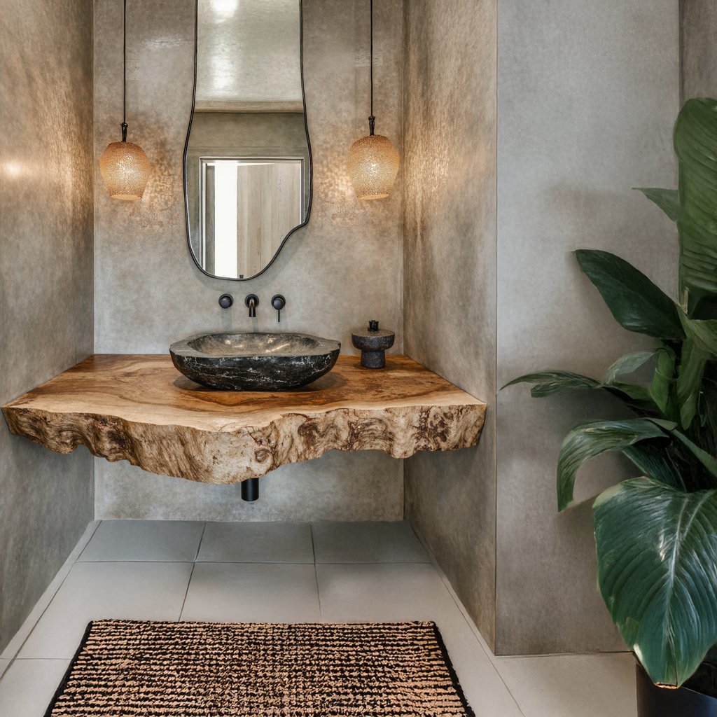 Farmhouse Style Floating Vanity Shelf For Cozy Bathrooms SILDTBRV126