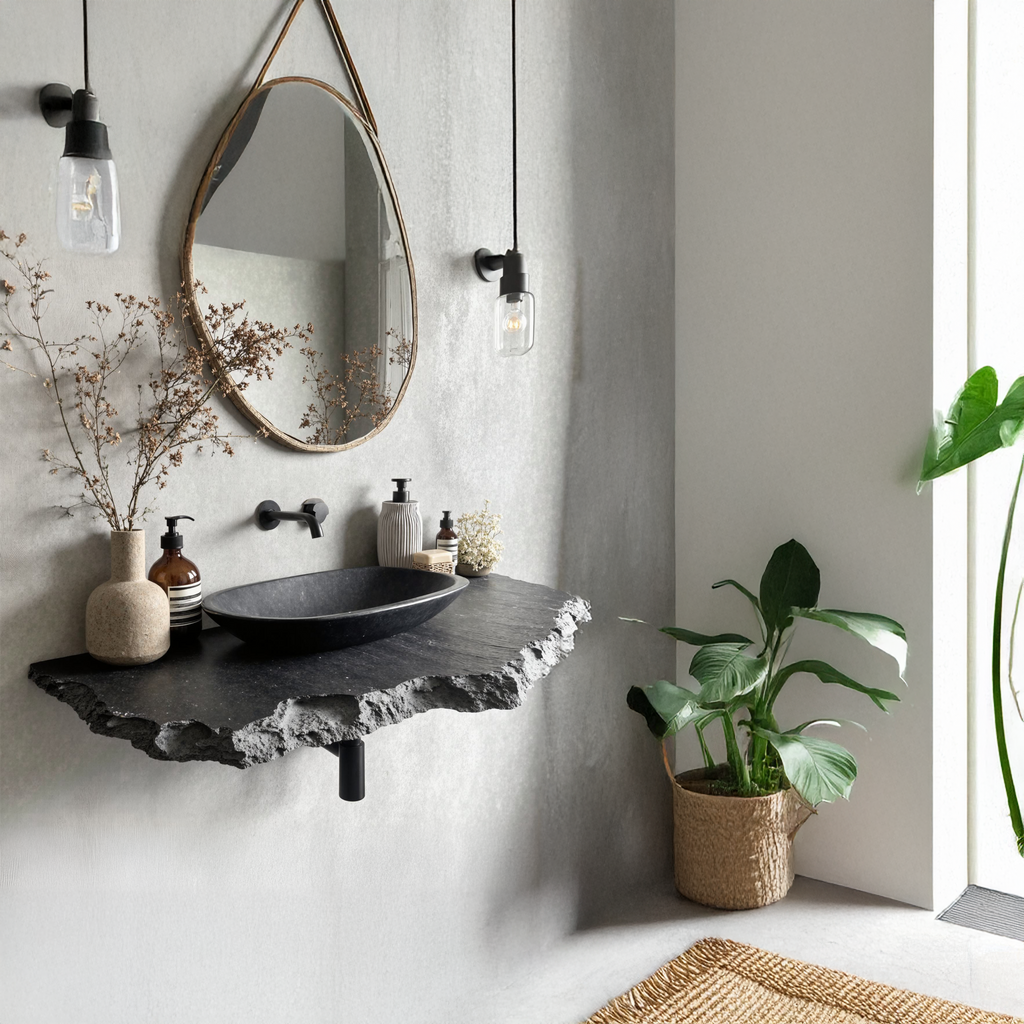 Live Edge Bathroom Vanity Shelf Wall SILDTBRV025