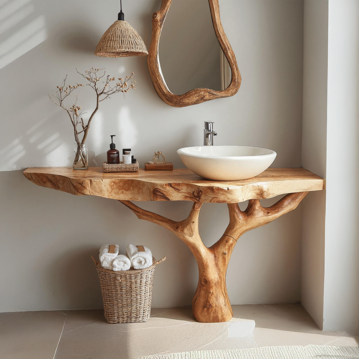 Floating Wood Bathroom Vanity For Sleek Interiors SILDTBRV157