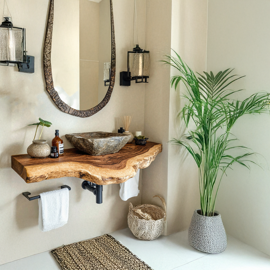 Floating Edge Bathroom Vanity Shelf SILDTBRV038