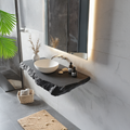 Floating Edge Bathroom Vanity Wood Shelf SILDTBRV039