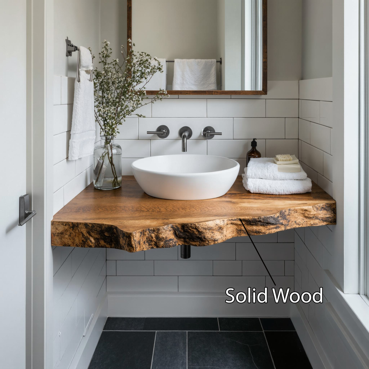 Handcrafted Wooden Vanity Bathroom Renovation SILDTBRV209