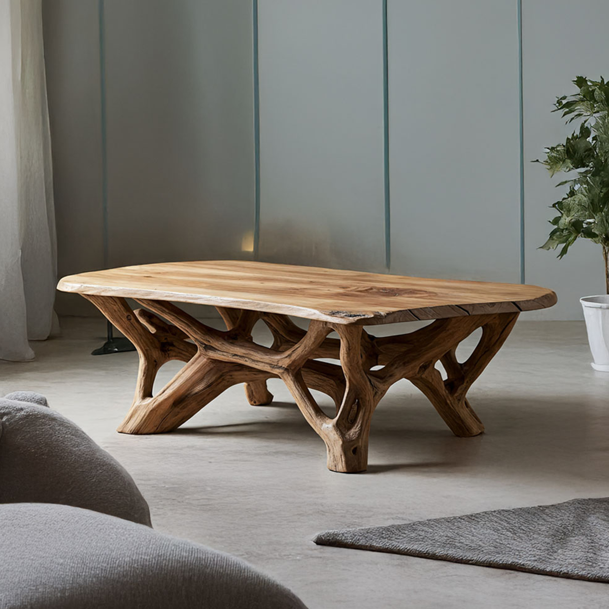 Coffee Table Solid Wood Scandinavian Minimalist Gift SINLSACF021