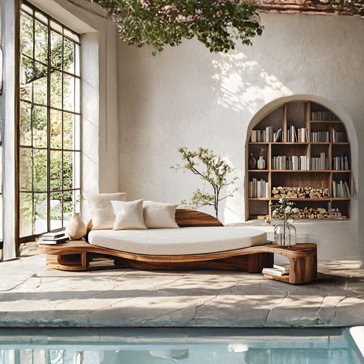 Handcrafted Wooden Daybed For Classic Bedroom Furniture Design SILDTTNDB018