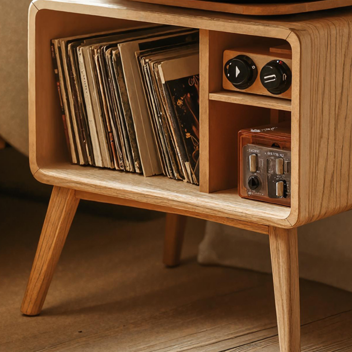 Classic Record Player Stand For Living Room, Bedroom, Office SILDTRPT012