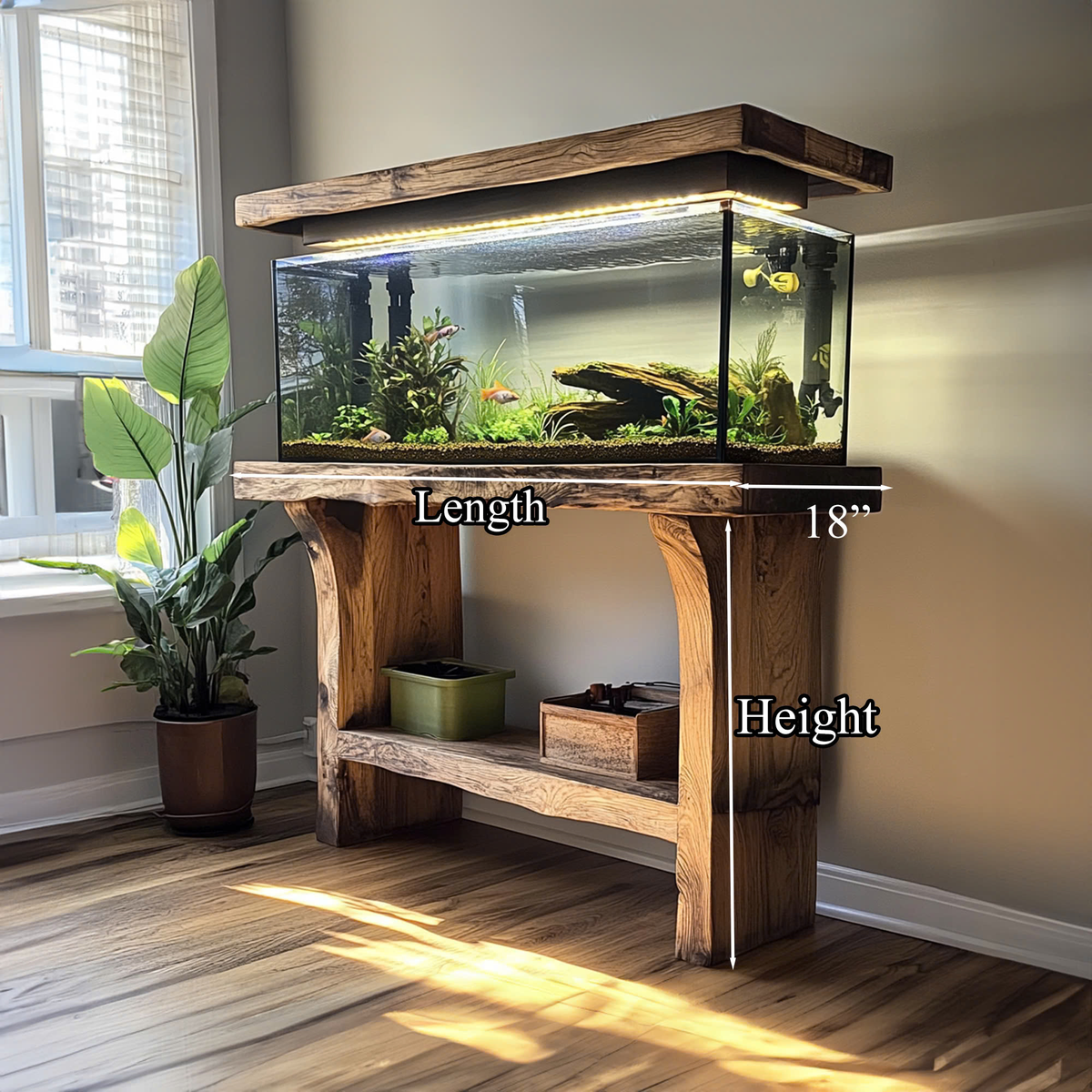 Customized Solid Wood Fish Shelf Office Decor Housewarming Gifts SINLWT005
