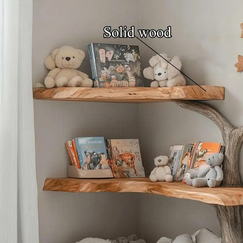 Kids Tree Bookshelf Solid Wood Room Decor Gift SINLTB155