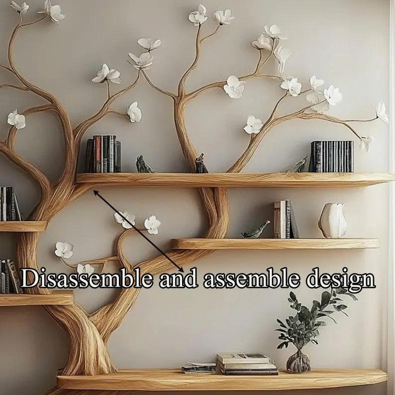 Handmade Wooden Bookshelf Home Decor Gift SINLTB165