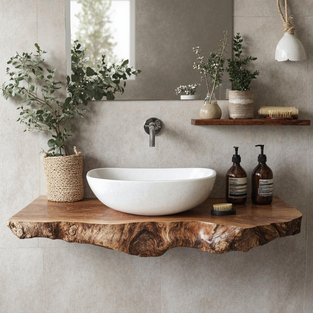 Handcrafted Floating Shelf For Bathroom Vanity Storage SILDTBRV178