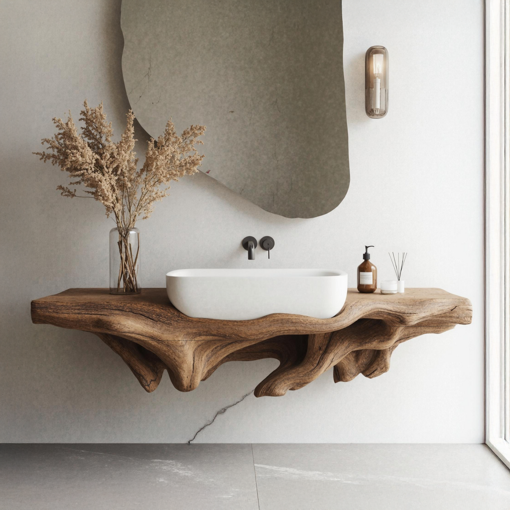 Farmhouse Bathroom Shelf Wall Mount For Storage SILDTTNBAS004