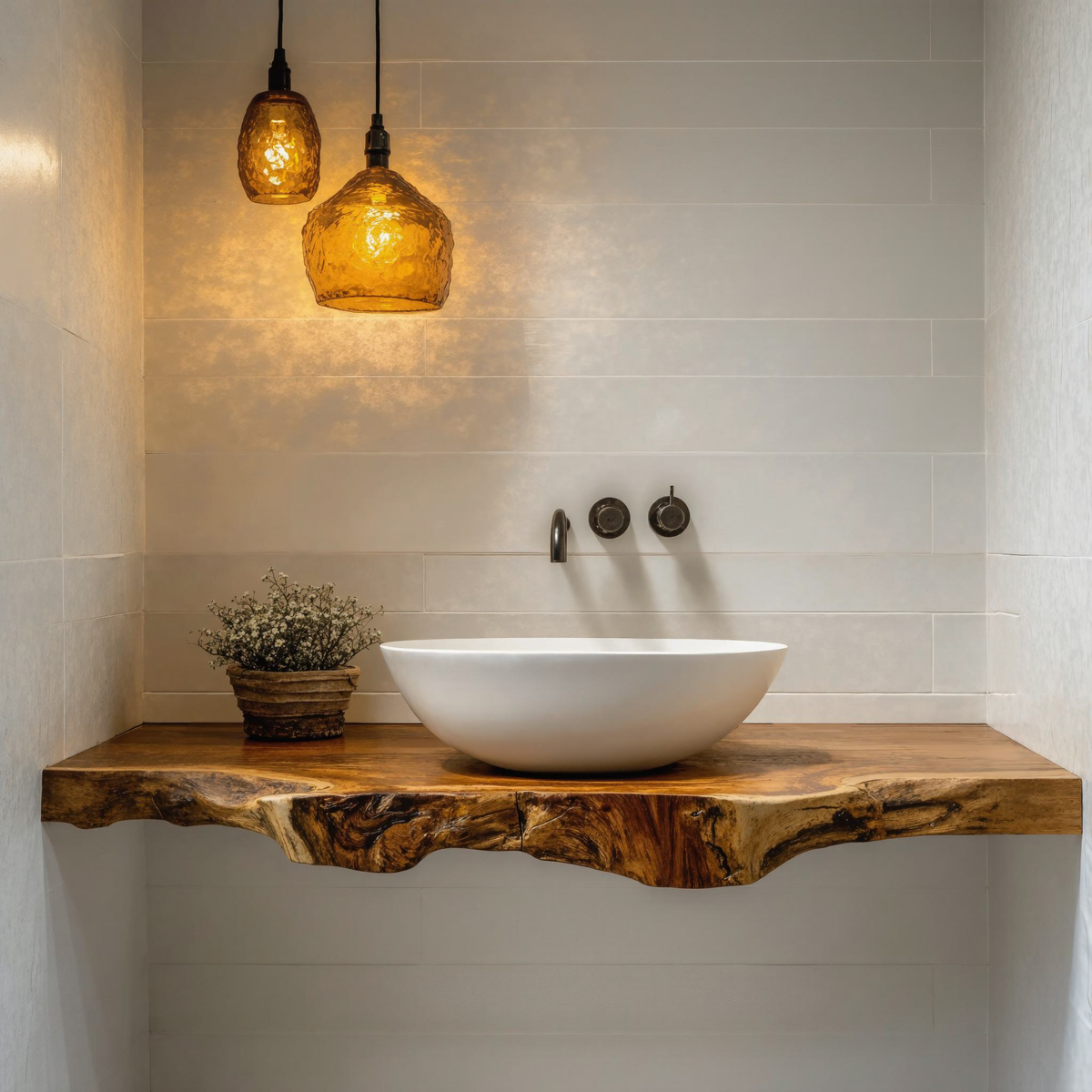 Handcrafted Live Edge Bathroom Vanity Furniture Decor SILDTBRV230