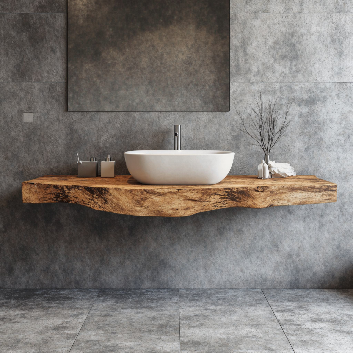 Farmhouse Solid Wood Vanity Luxury Bathroom SILDTBRV219