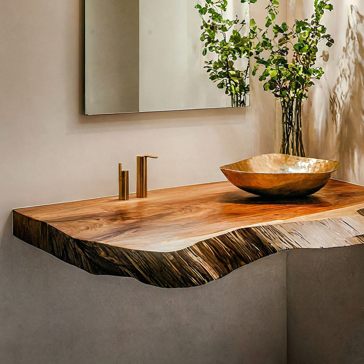 Farmhouse Wooden Vanity Modern Bathroom Look SILDTBRV197