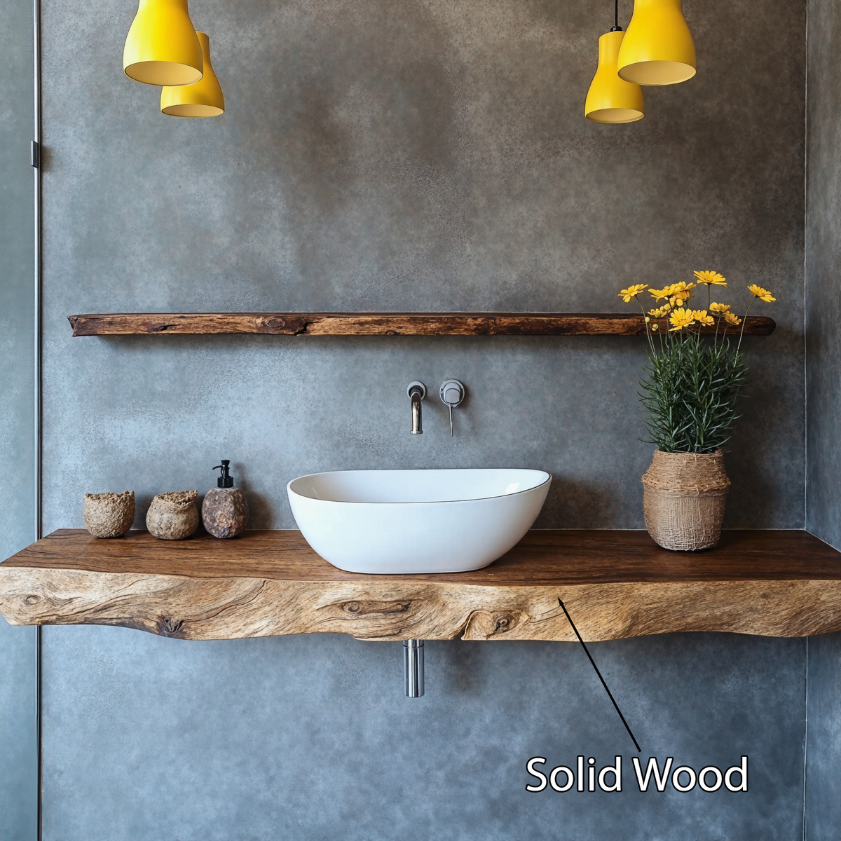 Handcrafted Wooden Vanity Bespoke Bathroom Piece SILDTBRV223
