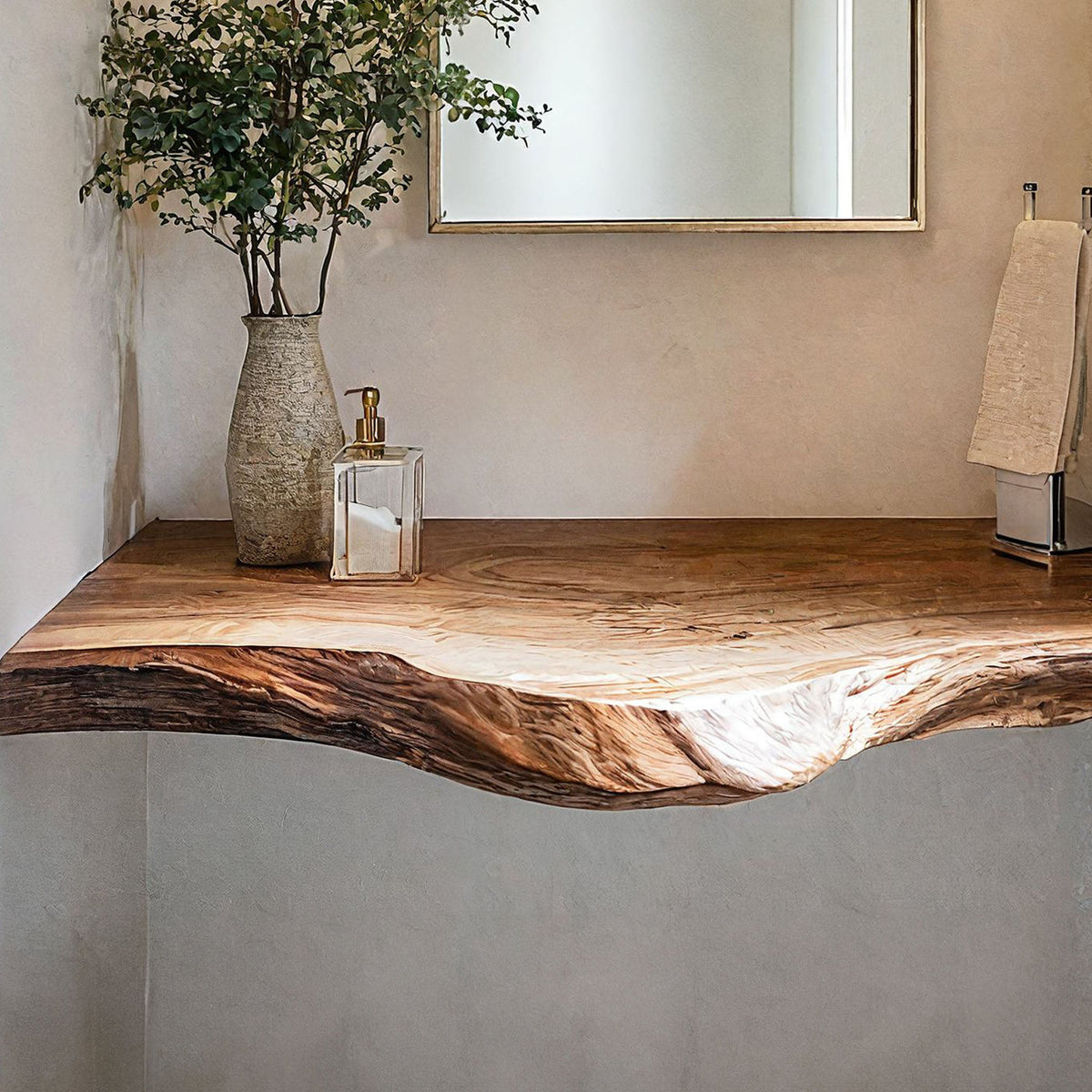 Handcrafted Wooden Vanity Bathroom Design Ideas SILDTBRV199