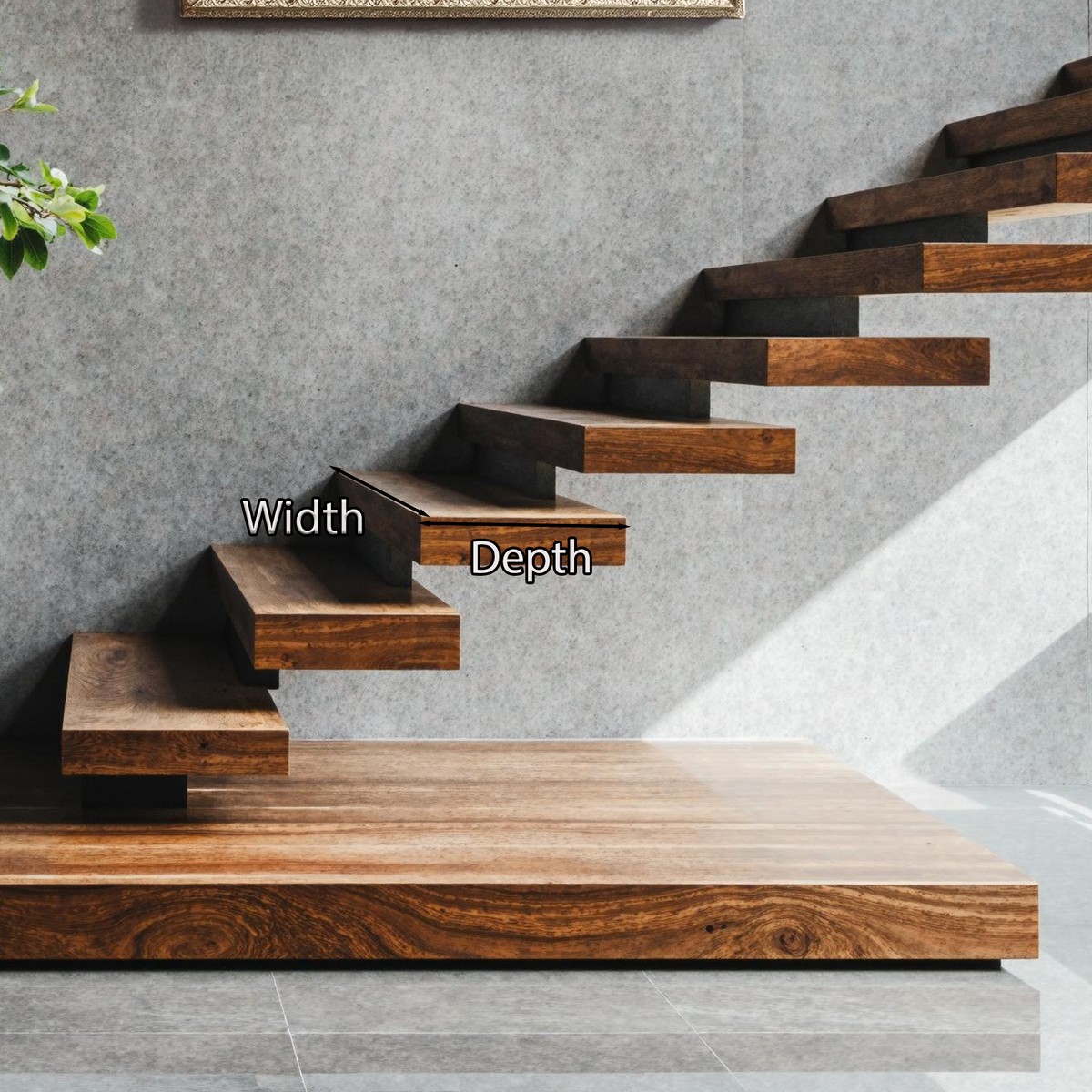 Handmade Wooden Staircase Steps For Home Decor SILDTFLS012