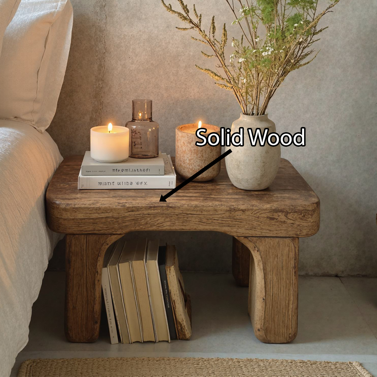 Handcrafted Rustic Nightstand For Farmhouse Bedrooms SILDTNS016