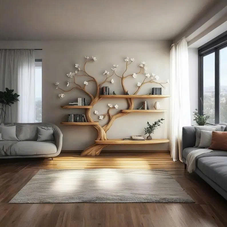 Handmade Wooden Bookshelf Home Decor Gift SINLTB165